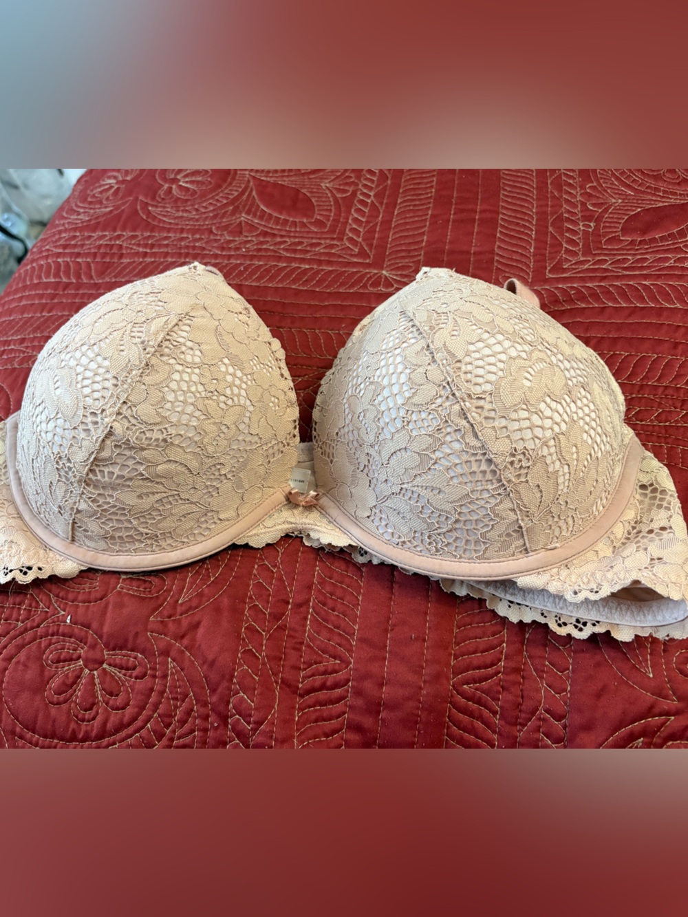 torrid Lace Push-Up Bra in Light Pink. Size 42C.